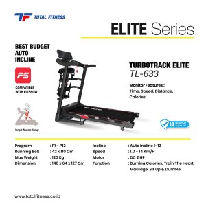 TL-633 - Electric Treadmill 2HP + Mass (Auto Incline Free TL-700)